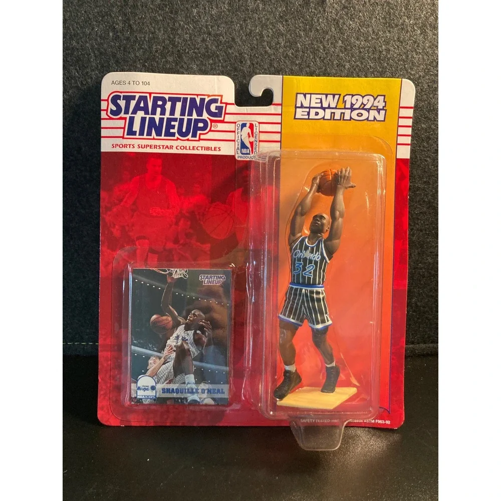 1994 Starting Lineup Shaquille O'Neal Orlando Magic Figure NBA Hoops Card Kenner